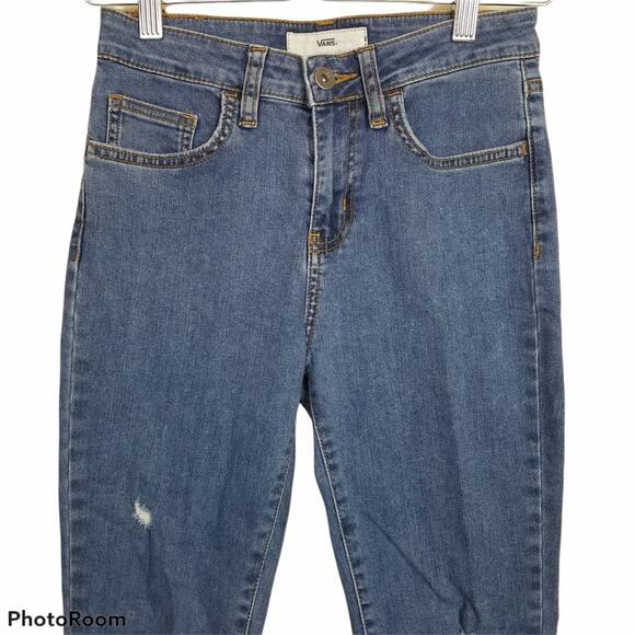 Vans Skinny Jeans Womens Size 24 Mid-Rise Light Wash - Picture 3 of 9